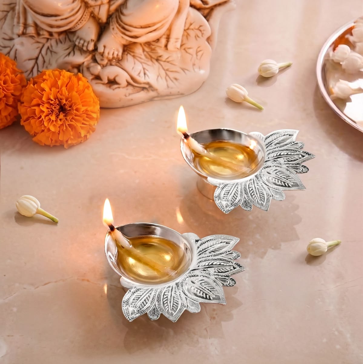 Silver Diyas